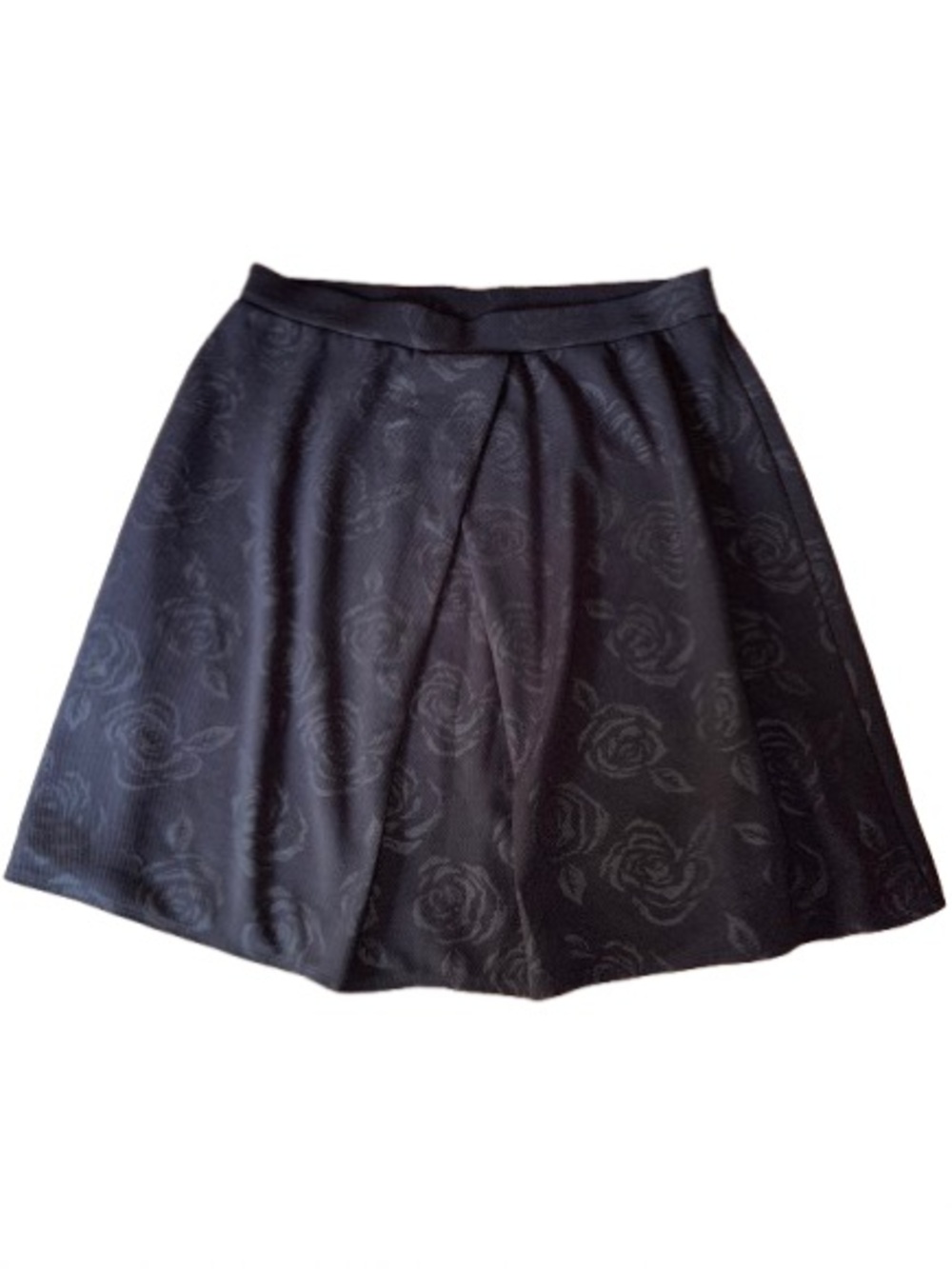 Studio 253 Black Floral Skater Skirt size XL